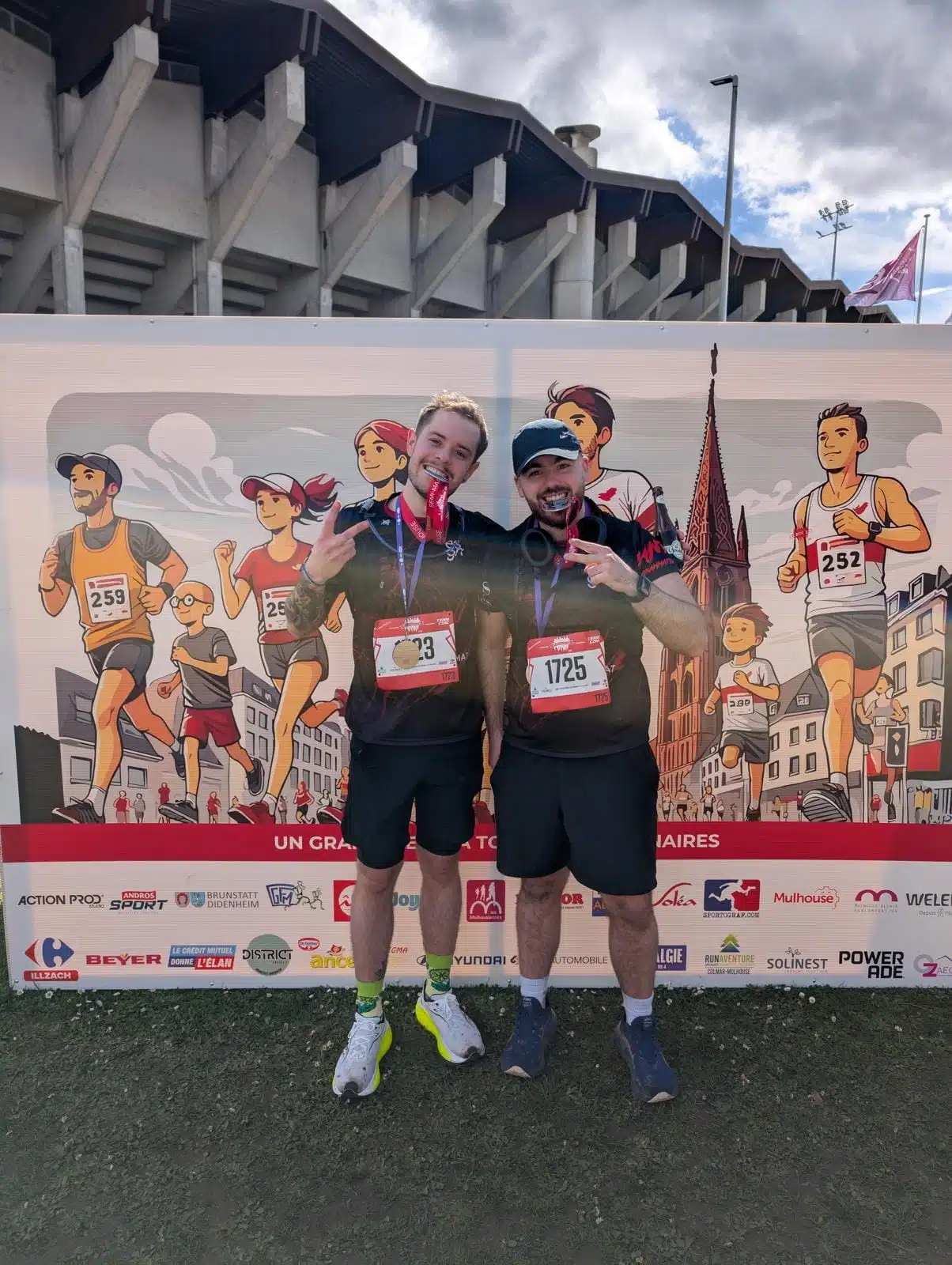 Nos étudiant en master communication et marketing lors du Semi marathon de Mulhouse