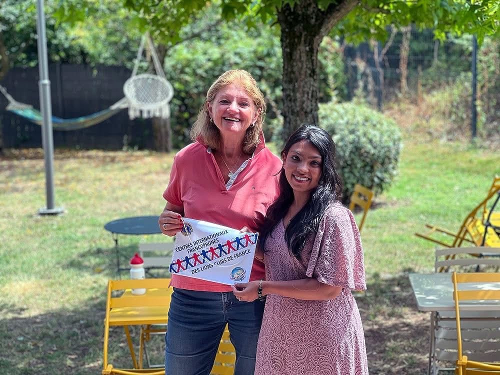 Participante lors de la remise officielle du fanion Lions Clubs – Pigier Mulhouse